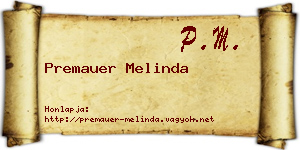 Premauer Melinda névjegykártya