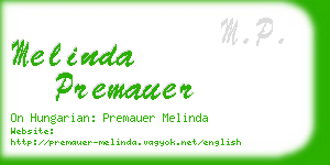 melinda premauer business card